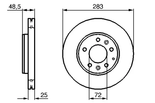 BOSCH Brake Disc (0986479132)