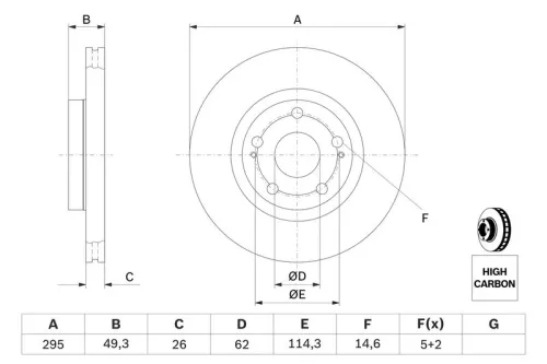 BOSCH Brake Disc (0986479454)