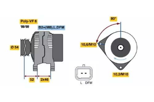 BOSCH Alternator (0986046240)