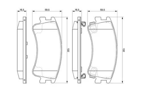 BOSCH Brake Pad Set, disc brake (0986494079)