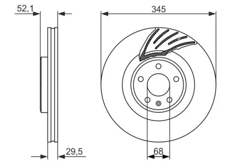 BOSCH Brake Disc (0986479590)