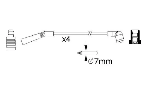 BOSCH Ignition Cable Kit (0986357157)