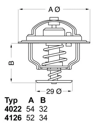 BorgWarner (Wahler) Thermostat, coolant (4022.82D)