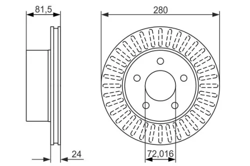 BOSCH Brake Disc (0986479386)