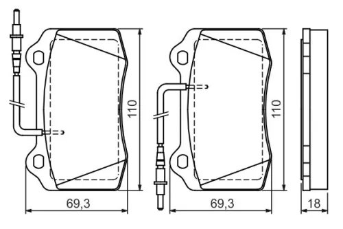 BOSCH Brake Pad Set, disc brake (0986424658)