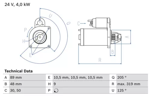 BOSCH Starter (0986017240)