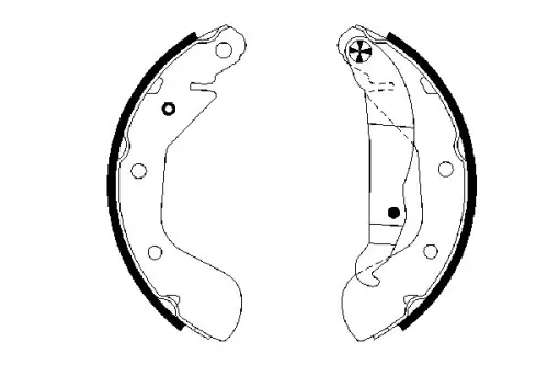 BOSCH Brake Shoe Set (0986487614)