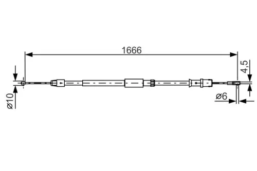 BOSCH Cable Pull, parking brake (1987482032)