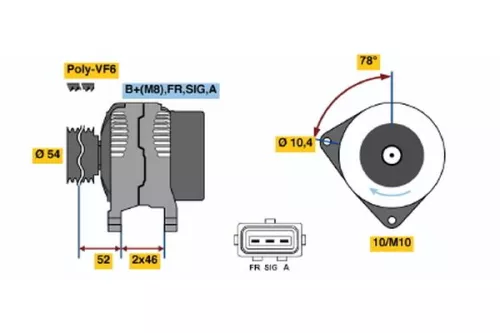 BOSCH Alternator (0986049171)