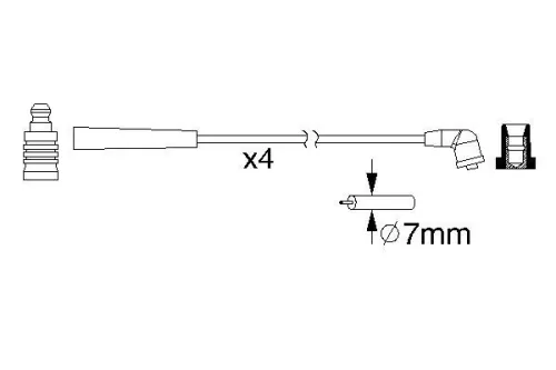 BOSCH Ignition Cable Kit (0986357195)