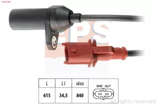 Sensor, crankshaft pulse