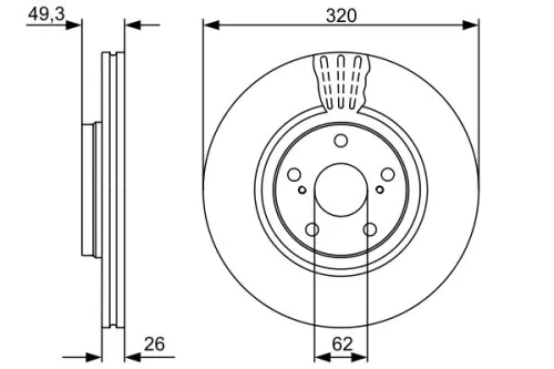BOSCH Brake Disc (0986479562)
