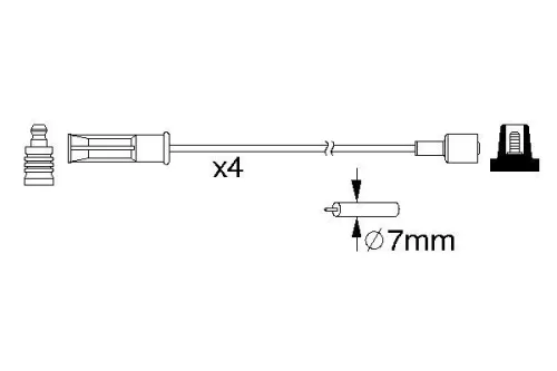 BOSCH Ignition Cable Kit (0986357184)
