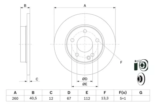 BOSCH Brake Disc (0986478874)