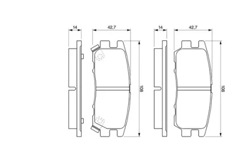 BOSCH Brake Pad Set, disc brake (0986461768)