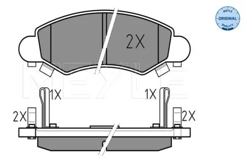 MEYLE Brake Pad Set, disc brake (0252325316/W)