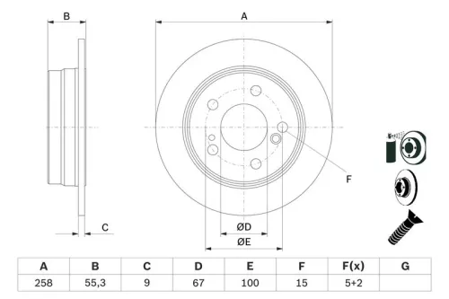 BOSCH Brake Disc (0986478188)