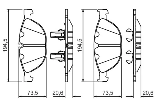 BOSCH Brake Pad Set, disc brake (0986494349)