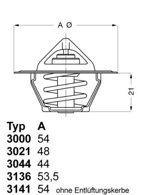 BorgWarner (Wahler) Thermostat, coolant (3000.83)
