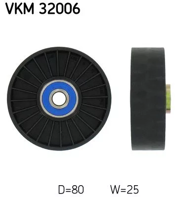 SKF Deflection/Guide Pulley, V-ribbed belt (VKM32006)