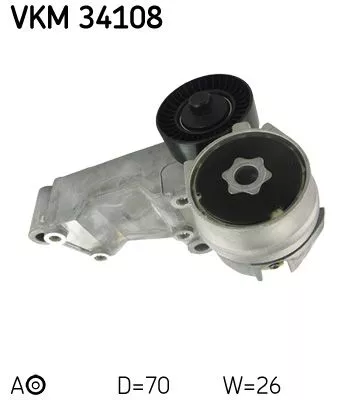 SKF Belt Tensioner, V-ribbed belt (VKM34108)