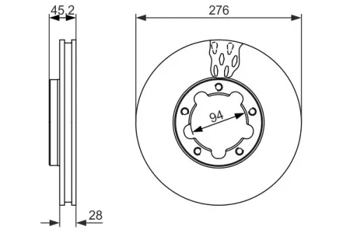 BOSCH Brake Disc (0986479136)