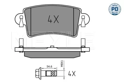 MEYLE Brake Pad Set, disc brake (0252366916/PD)