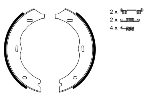 BOSCH Brake Shoe Set, parking brake (0986487718)