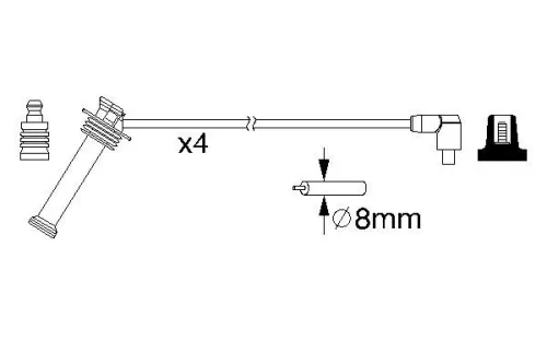 BOSCH Ignition Cable Kit (0986357208)
