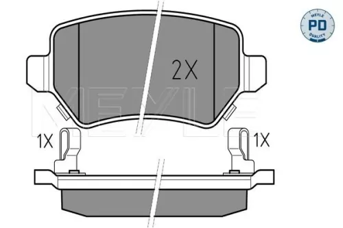MEYLE Brake Pad Set, disc brake (0252341715/PD)