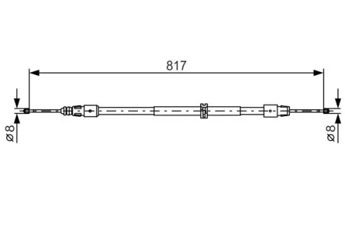 BOSCH Cable Pull, parking brake (1987482024)