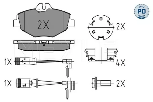MEYLE Brake Pad Set, disc brake (0252374320-1/PD)