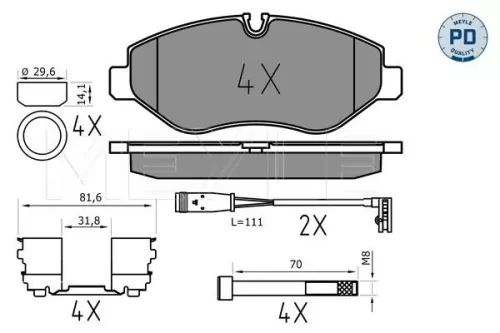MEYLE Brake Pad Set, disc brake (0252919220/PD)