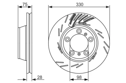 BOSCH Brake Disc (0986479733)