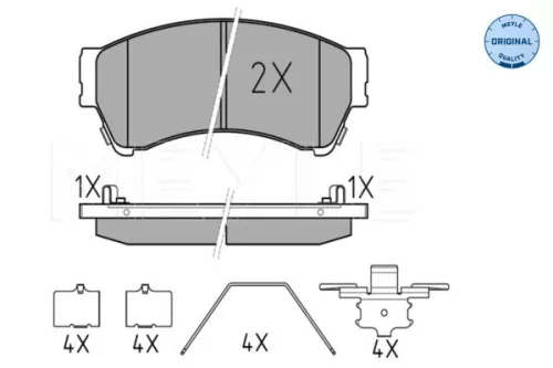 MEYLE Brake Pad Set, disc brake (0252458217/W)