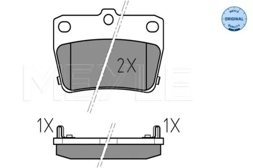 MEYLE Brake Pad Set, disc brake (0252365614/W)