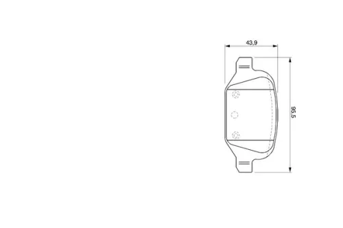BOSCH Brake Pad Set, disc brake (0986424756)
