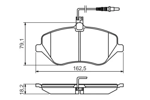 BOSCH Brake Pad Set, disc brake (0986494484)