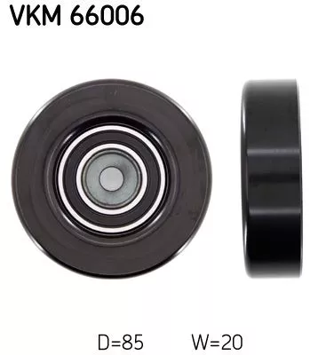 SKF Deflection/Guide Pulley, V-ribbed belt (VKM66006)
