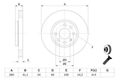 BOSCH Brake Disc (0986479B46)