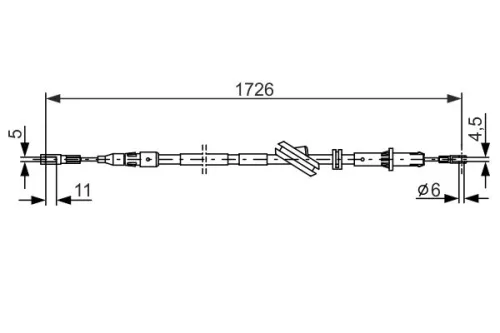 BOSCH Cable Pull, parking brake (1987477897)