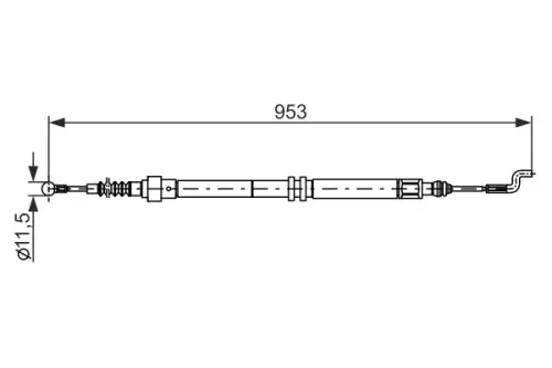 BOSCH Cable Pull, parking brake (1987477707)
