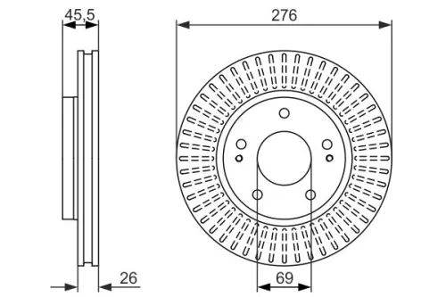 BOSCH Brake Disc (0986479604)