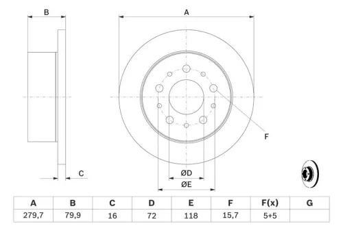 BOSCH Brake Disc (0986479C10)