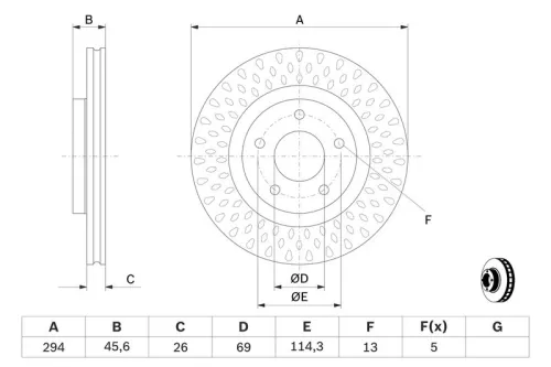BOSCH Brake Disc (0986479751)