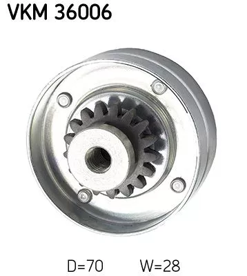 SKF Deflection/Guide Pulley, V-ribbed belt (VKM36006)