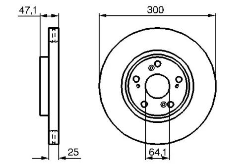BOSCH Brake Disc (0986479227)