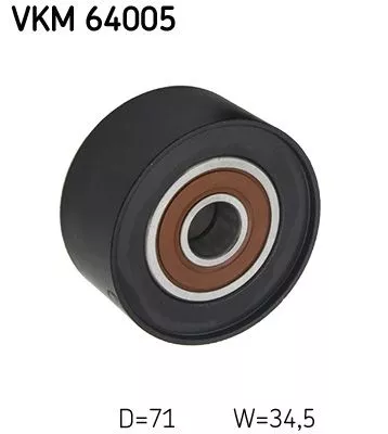 SKF Deflection/Guide Pulley, V-ribbed belt (VKM64005)