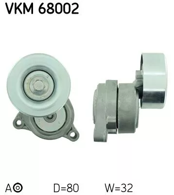 SKF Belt Tensioner, V-ribbed belt (VKM68002)