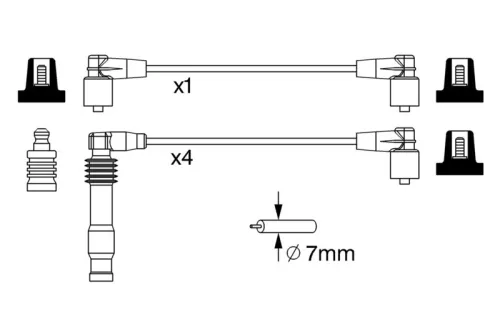 BOSCH Ignition Cable Kit (0986357233)